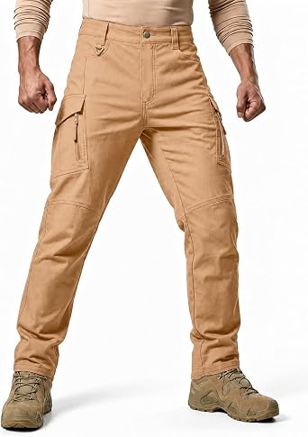 Tactical Pants for Men Water Resistant Ripstop Cargo Hiking Pants