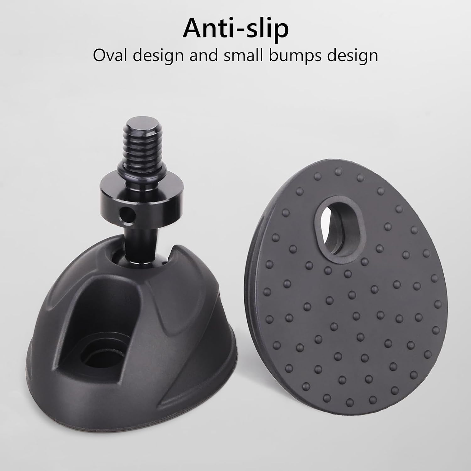 INNOREL Universal Tripod Feet Pad RP60, Set of 3 Non Slip 60mm Diameter Tripod Monopod Rubber Feet with 3/8" Screw, Extra Stability and Flexible Angle 135 Degrees Rotating Monopod Leg Pad Replacement