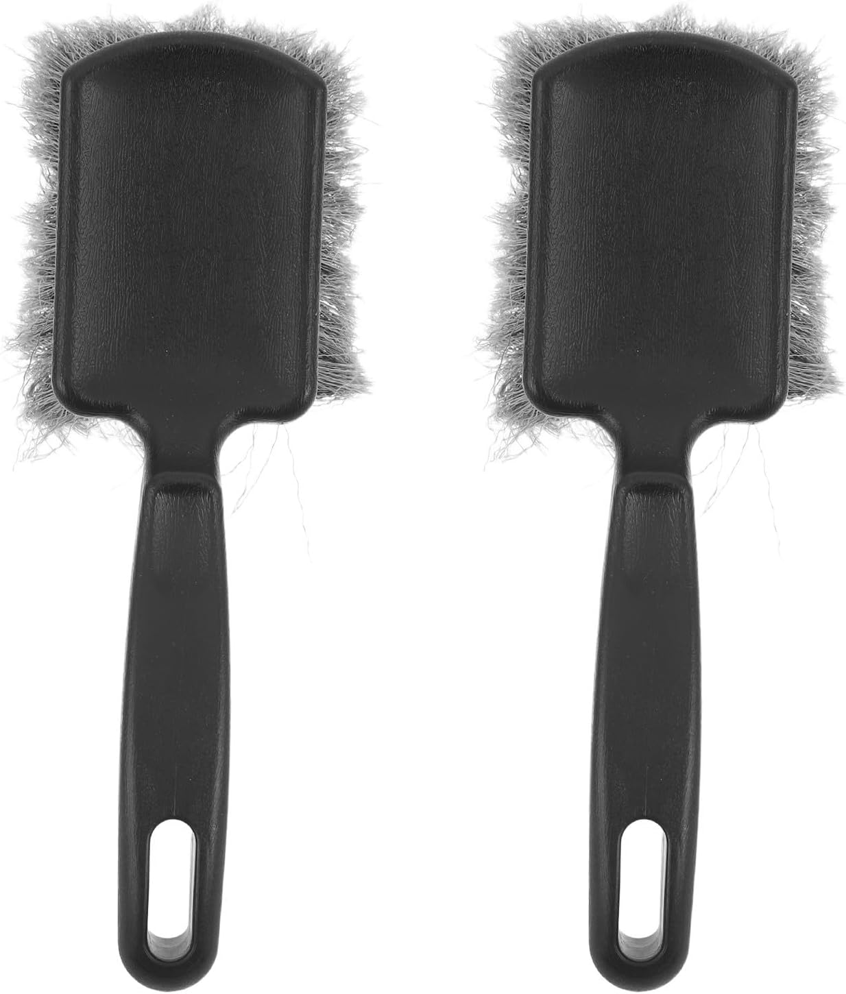 Heavy Duty Ergonomic Plastic Handle Bird Bath Cleaning Brush 2pcs with Stiff Nylon Bristles and Outdoor Garden Maintenance and Fountain Surface Cleaning