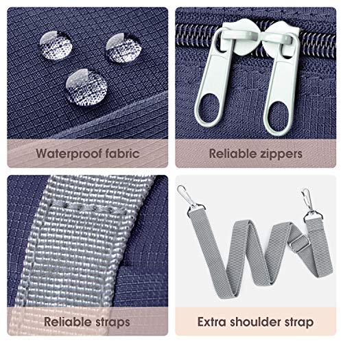 For Spirit Airlines Foldable Travel Duffel Bag Tote Carry on Luggage Sport Duffle Weekender Overnight for Women and Girls (3112 Dark Blue)