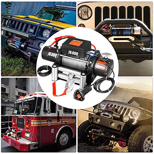 Vevor Truck Winch 18000Lbs Electric Winch Cable Steel 12V Power Winch With Wireless Remote Control And Powerful Motor For Utv Atv #TOP6