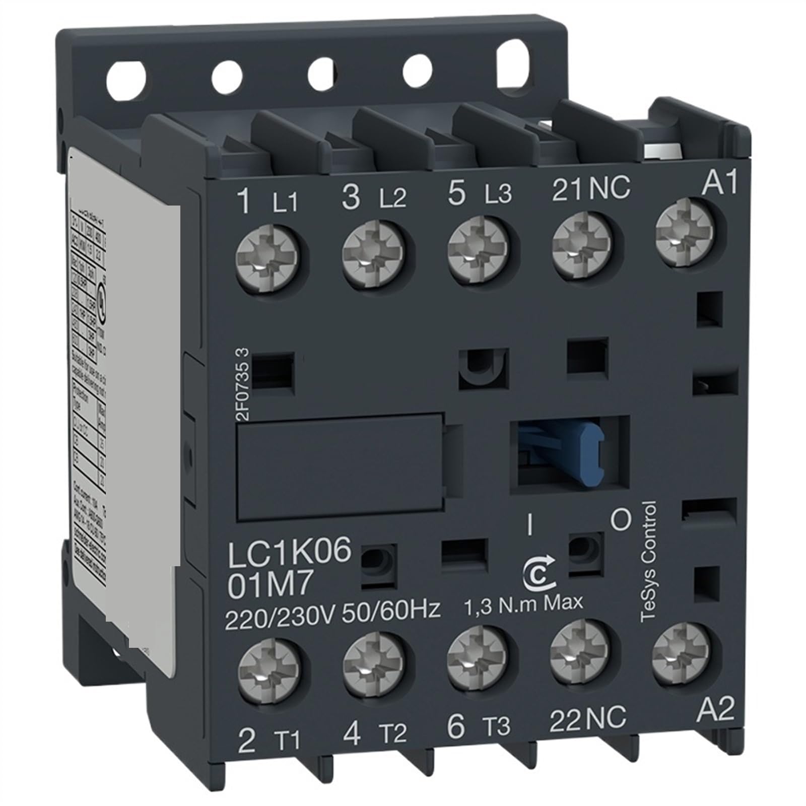 FBPQRCONS LC1K0601B7 Coil 24VAC 50/60hz Three - Level Contactor 6A 2.2kw-380v Screw Clamping Wiring Method