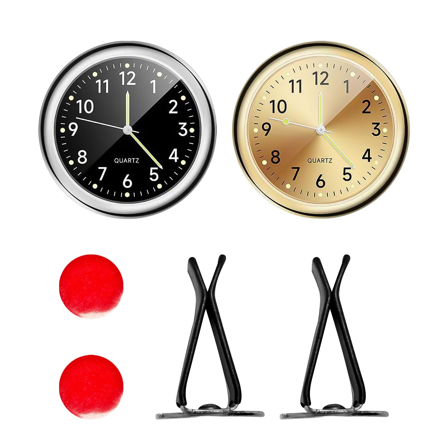 car Small Wall clock, Mini Analog Dashboard Clock for Interior