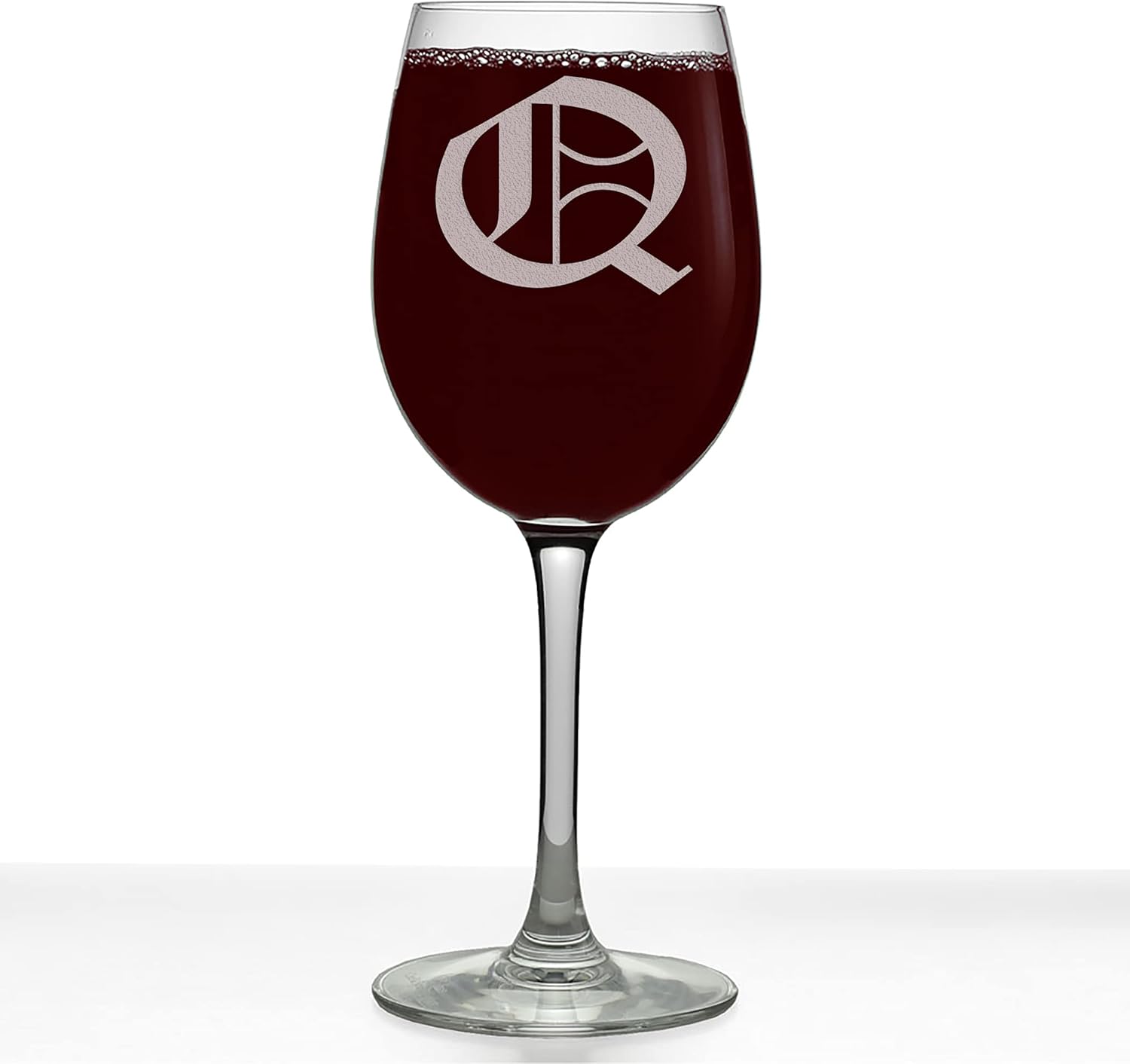 Personalized Mothers Day Etched 16oz Stemmed Wine Glass Cup, Custom Mum Red Wine Gifts for Women Her Mom, Drinking Glasses, Customized Mom, Birthday Decorations Decor - Pick Your Letter