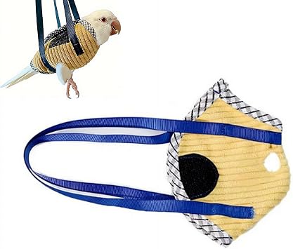Portable Bird Carrier Bag with Escape Resistant Harness Vest, Parrot Travel Carrier for Small Medium Birds, Outdoor Sling for Cockatiel, Conure, Budgie
