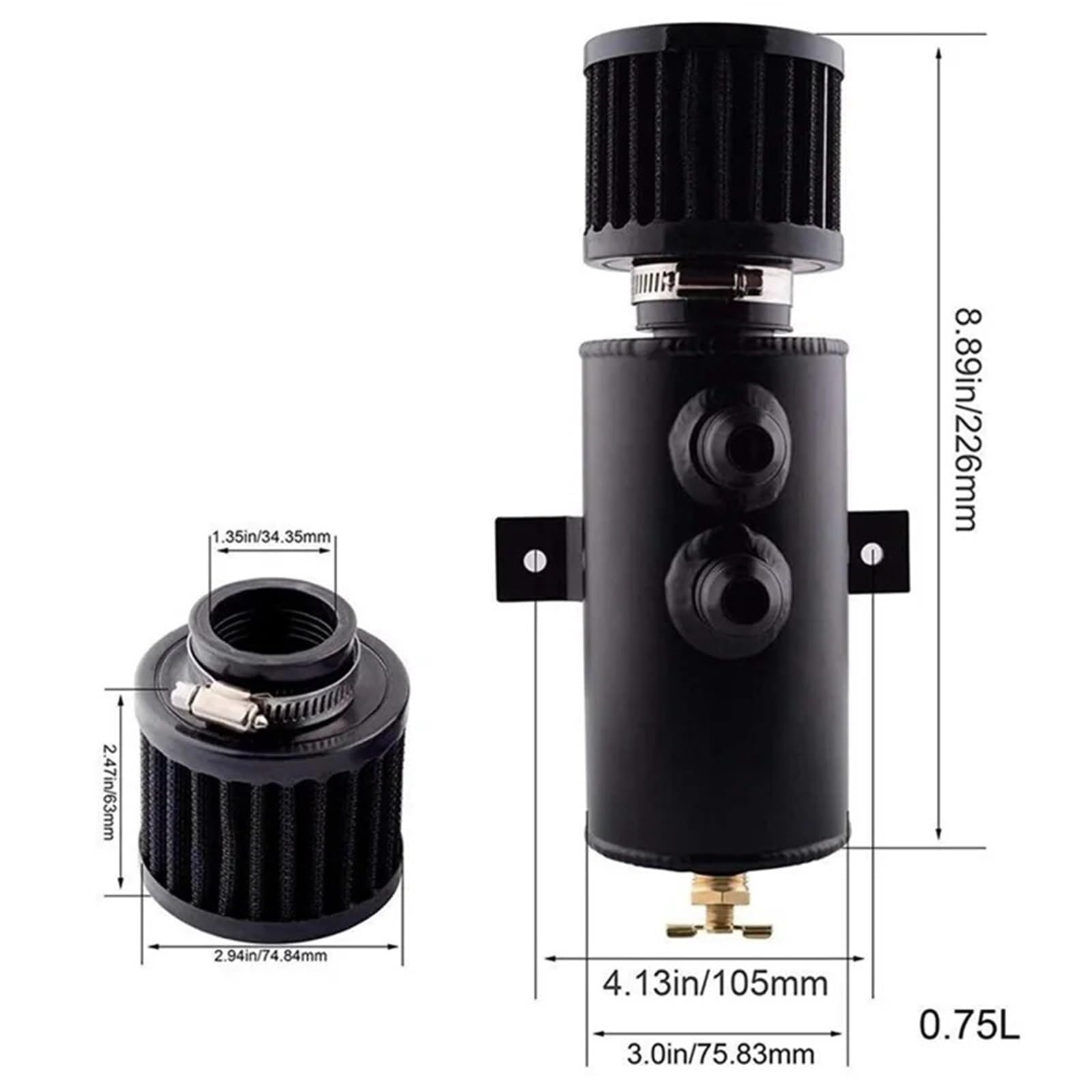 repuestos para automóviles Kit de manguera combustible con filtro lata captura 10AN tubo frío aceite coche