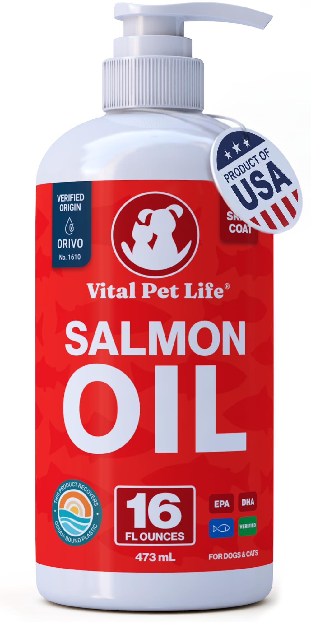 Fish Oil for Dogs, Healthy Skin & Coat Salmon Pollock Liquid Omega 3, 64 oz — Amazon image 9