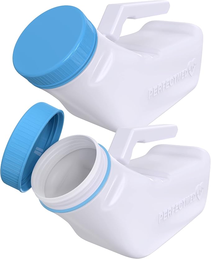 Urinals for Men Spill Proof by PerfectMed (2 Pack) 32 oz