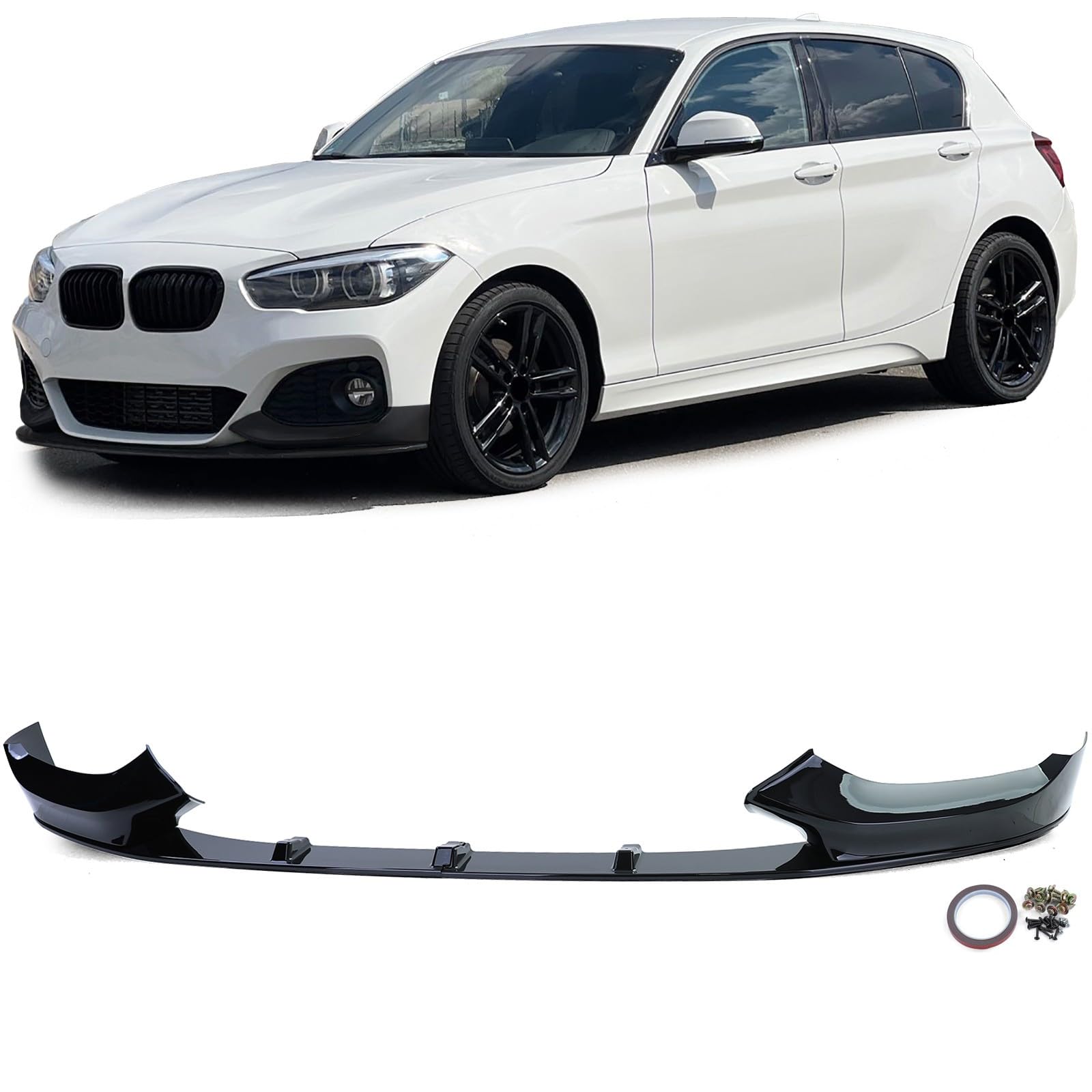 europetuning - Lame BECQUET Spoiler Noir Brillant Compatible BMW Serie 1 F20 F21 Pack M 2015-2020 (05929)