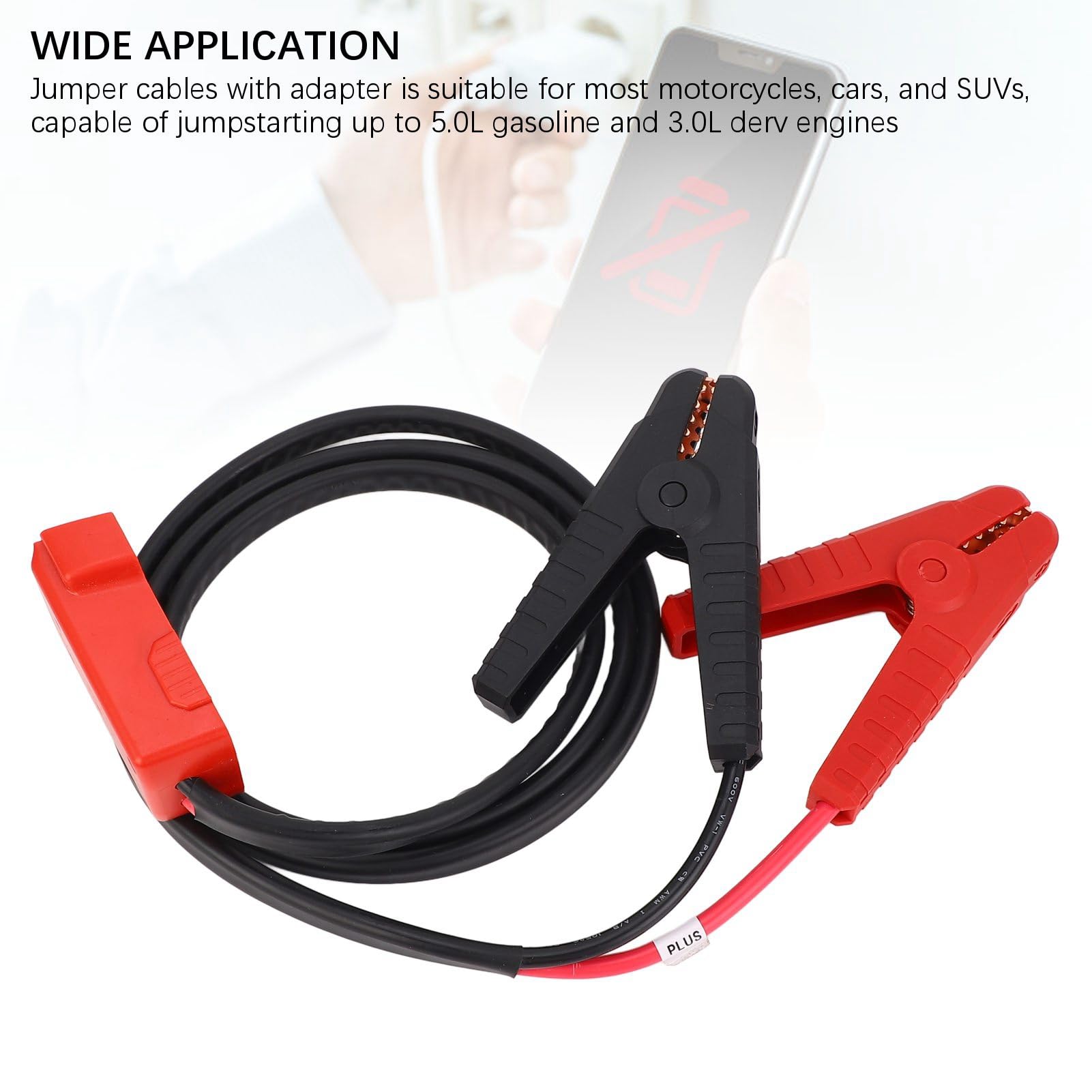 Cocoarm Câbles de Démarrage avec Adaptateur pour Batterie Li-Ion 18 V, Matériau ABS, Câble de Démarrage Automatique Efficace pour Voitures, SUV, Compatible avec les Modèles 48-11-1828