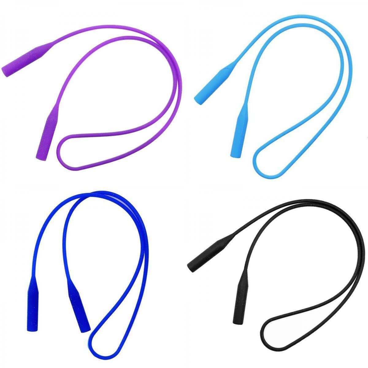™ 4Pcs Silicone Eyeglasses Strap Glasses Sunglasses Sports Band Cord Holders | Vision Care-image-29