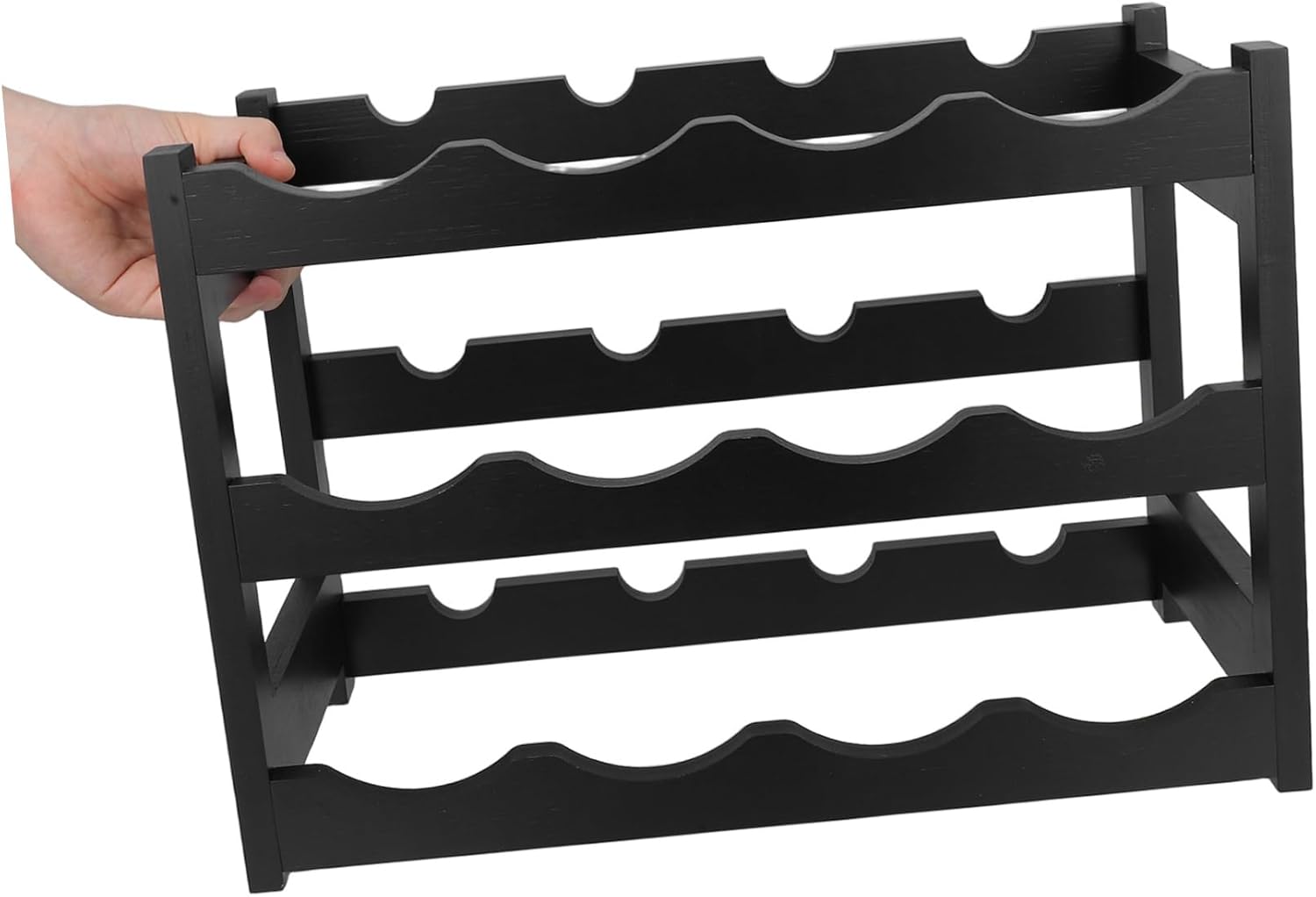 Sosoport Freestanding Wine Rack Bottle Storage Organizer for Kitchen Bars Holds Bottles Space Saving Design for Efficient Wine