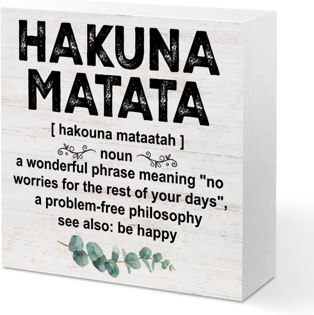 Inspirational Box Sign 7x7 Inch Rustic Farmhouse Desk Decor