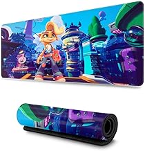 Crash Bandi-coot Tapis de Souris Rectangle en Caoutchouc antidérapant Sport électronique Grand Tapis de Souris Jeu dédié, ...