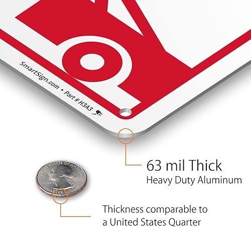 Miniatura 13 de SmartSign Letrero de metal con texto en inglés "Private Property No Parking - Vehicles Towed At Owner's Expense", aluminio de 40 mil