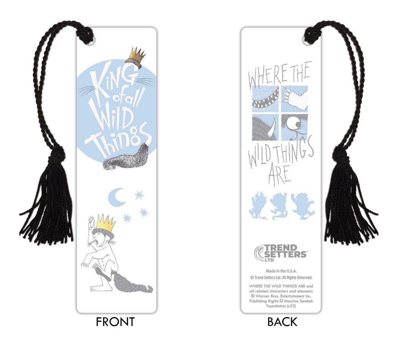 Where The Wild Things are - King of Wild Things - 2" X 7" Glossy Tassel Bookmark - Officially Licensed Merchandise - Image 3