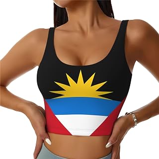 Women Sports Bras Scoop Neck Yoga Crop Tank Tops Exercise Workout Running Top