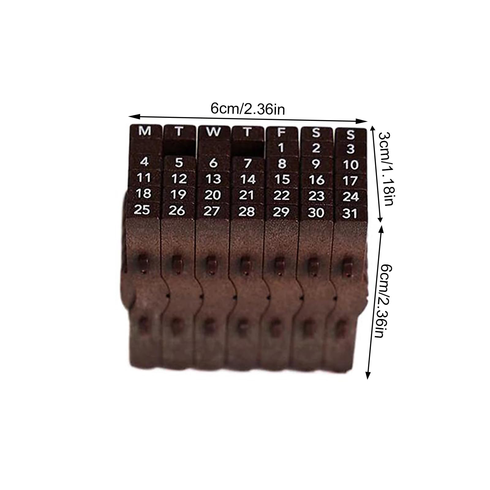 Sello de rodillo profesional para calendario de escritorio con impresiones de números transparentes para archivos de contrato, oficinas sostenibles, accesorios de calendario