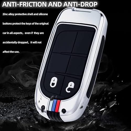 Miniatura 6 de Funda protectora de metal con llavero para Chrysler 300C Jeep Grand Cherokee 2011-2016 COMPASS 2011-2019