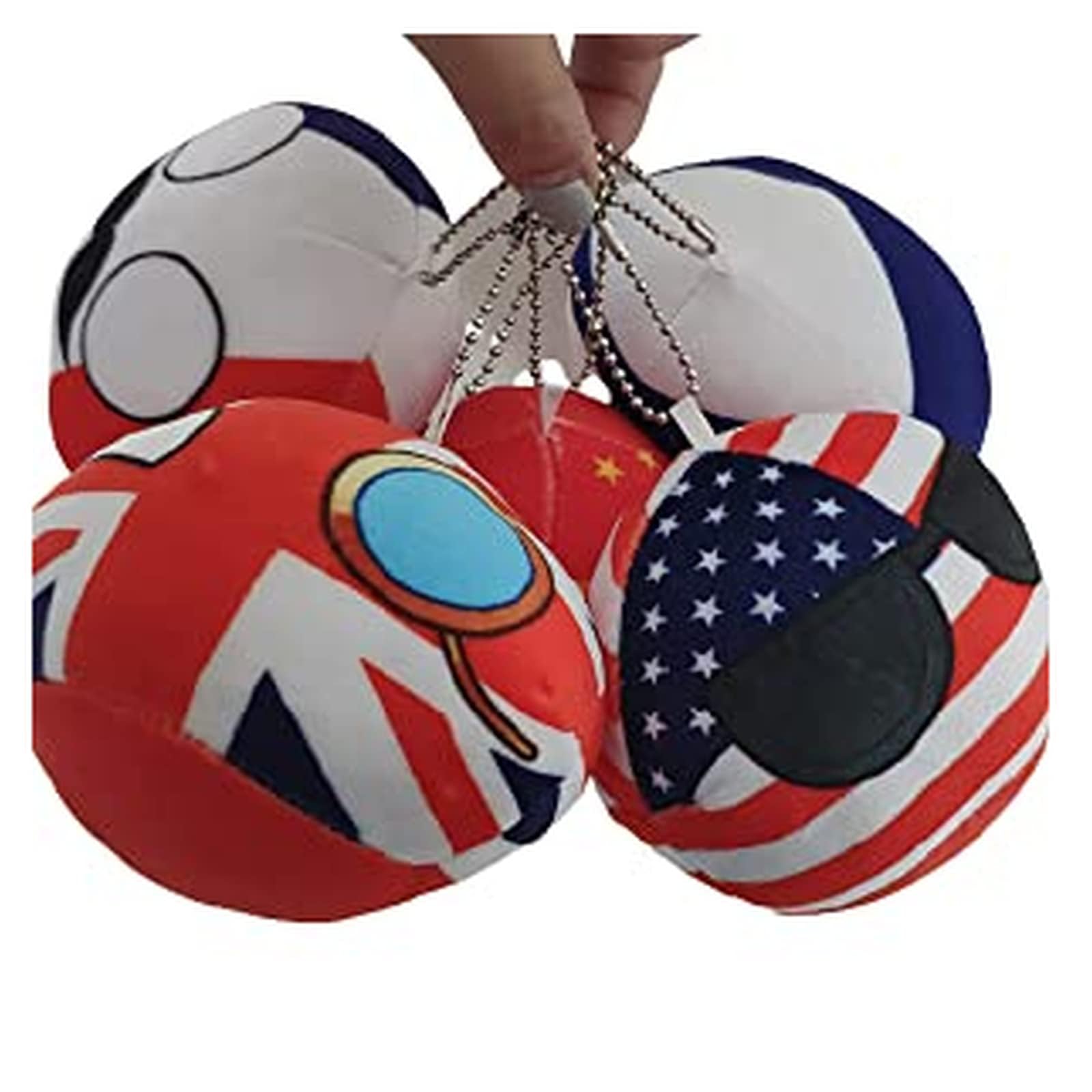 15 Piezas de Peluches de Country Balls, Lindo Llavero de Anime, Mini Colgante de Countryball de 4 Pulgadas, Peluches de Anime para niños y Regalos,C
