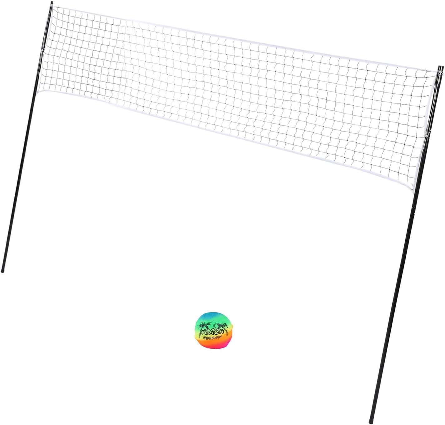 Keenso Portable Volleyball Set, Professional Complete Net System, Easy Setup for Outdoor Beach Backyard, Great for Family and Friends, PE and Iron Material