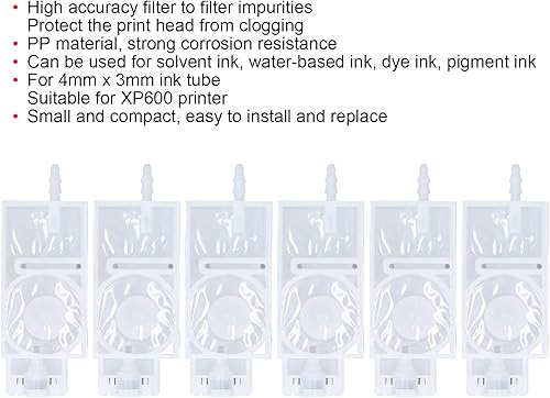 Miniatura 6 de Reemplazo del amortiguador de tinta, amortiguadores de cabeza de inyección de tinta de tamaño estándar, material PP, fácil instalación con filtro de