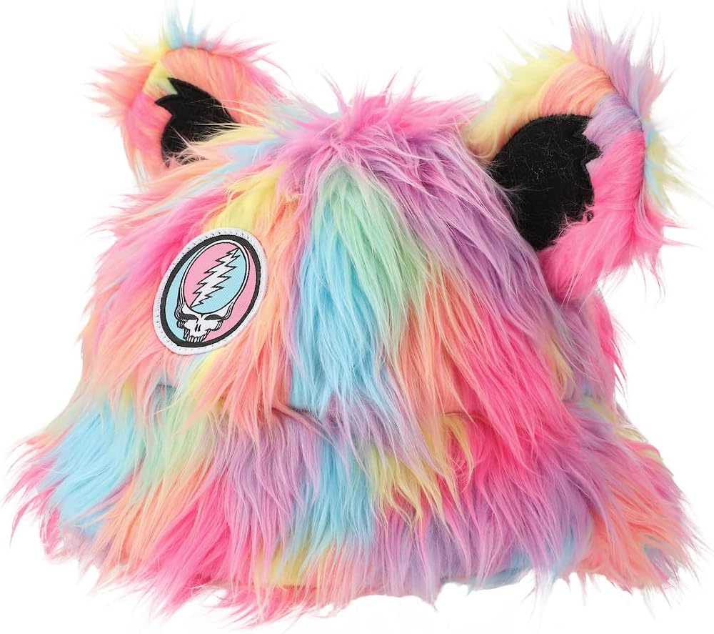 Bioworld Grateful Dead Logo Multicolored Bucket Hat with 3D Bear Ears