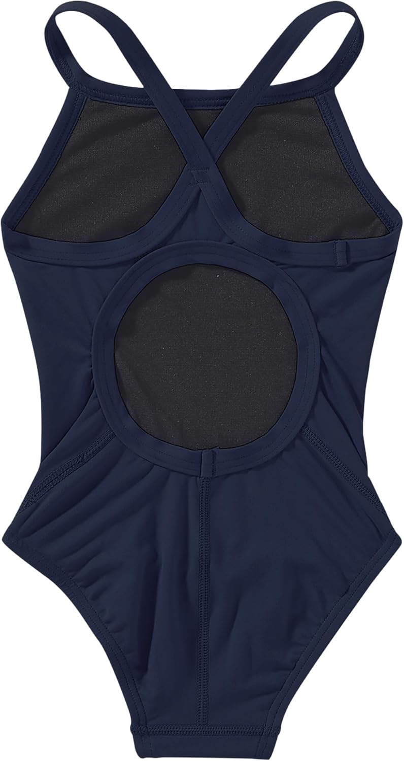 TYR Sport Girls' Solid Durafast Diamondback Swim Suit