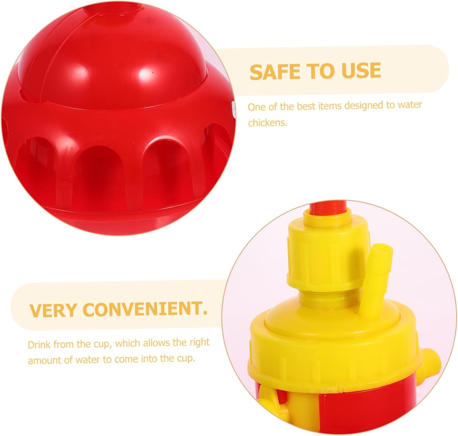 BESPORTBLE Thickened Automatic Poultry Waterer Drinker Dispenser for Home Farm Use Suitable for Quail Pigeons Birds Easy Safe Water Feeding System