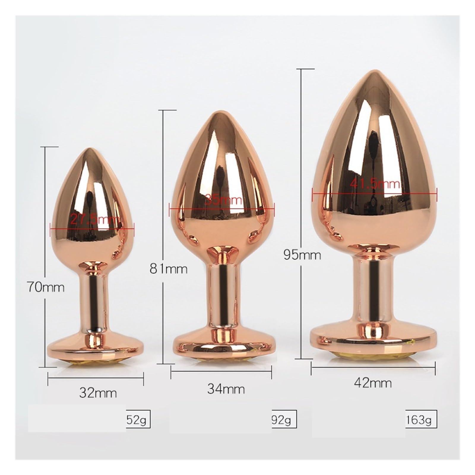 Massagestab-Set Roségold 3-teilig Aluminium Akupunkturpunkt Stimulator