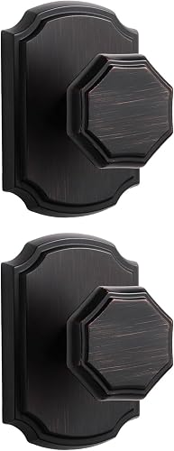 SORWDUERM 2 Pack Dummy Oil Rubbed Bronze Door Knobs Interior Dummy Door Handle S