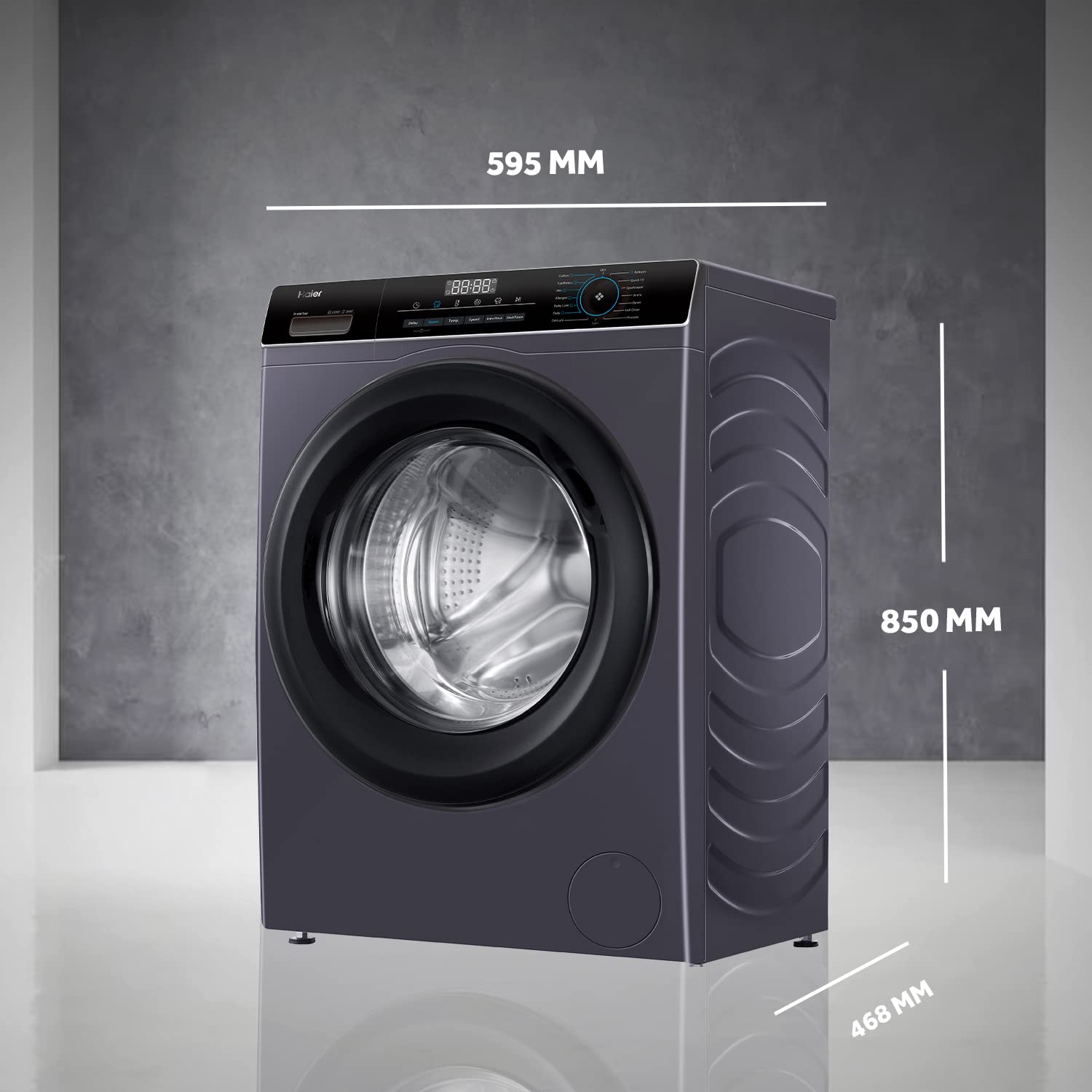 Haier Washing Machine features: Pillow Drum, PuriStream Refresh, Dual Spray