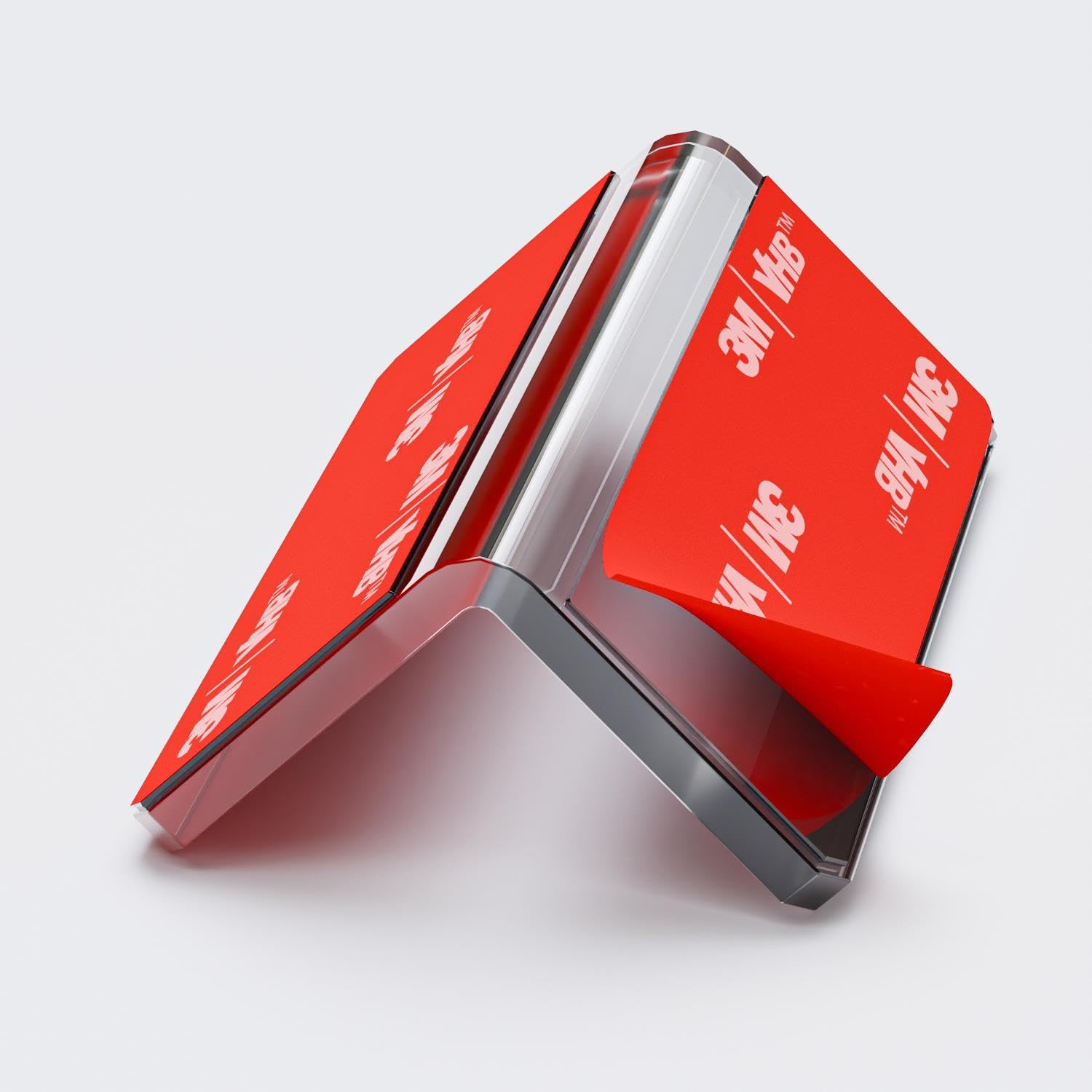 4 x Angled L Brackets, Polished Clear Transparent Acrylic, Clear Right Angle Bracket, Corner, No Glue Required, Self Adhesive.
