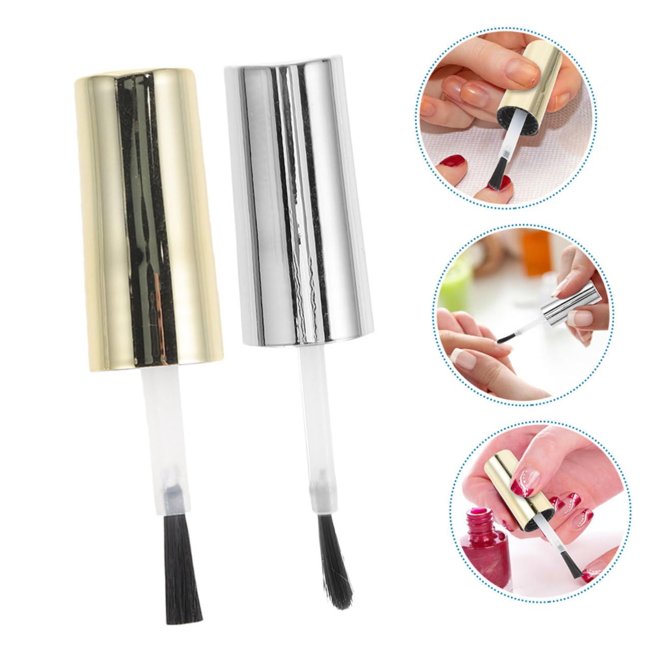 Beaupretty 80piezas De Esmalte Pinceles Para Botellas De Uñas Reemplazo De Accesorios Para Manicura y Nail Art