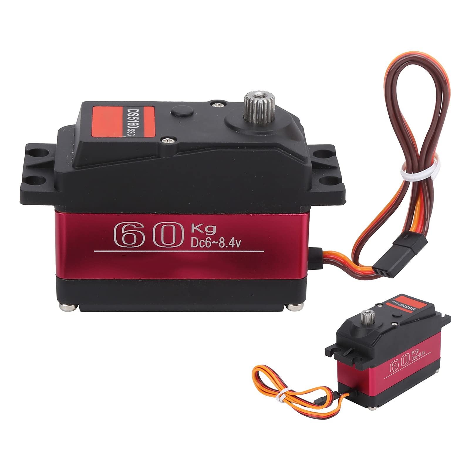VGEBY Servo Digitale RC, Servo Digitale 60KG Ingranaggio Inossidabile Coppia Grande Servo Ad Alta velocità per Auto RC Aerei Ad Ala Fissa Telecomando Barche Robot