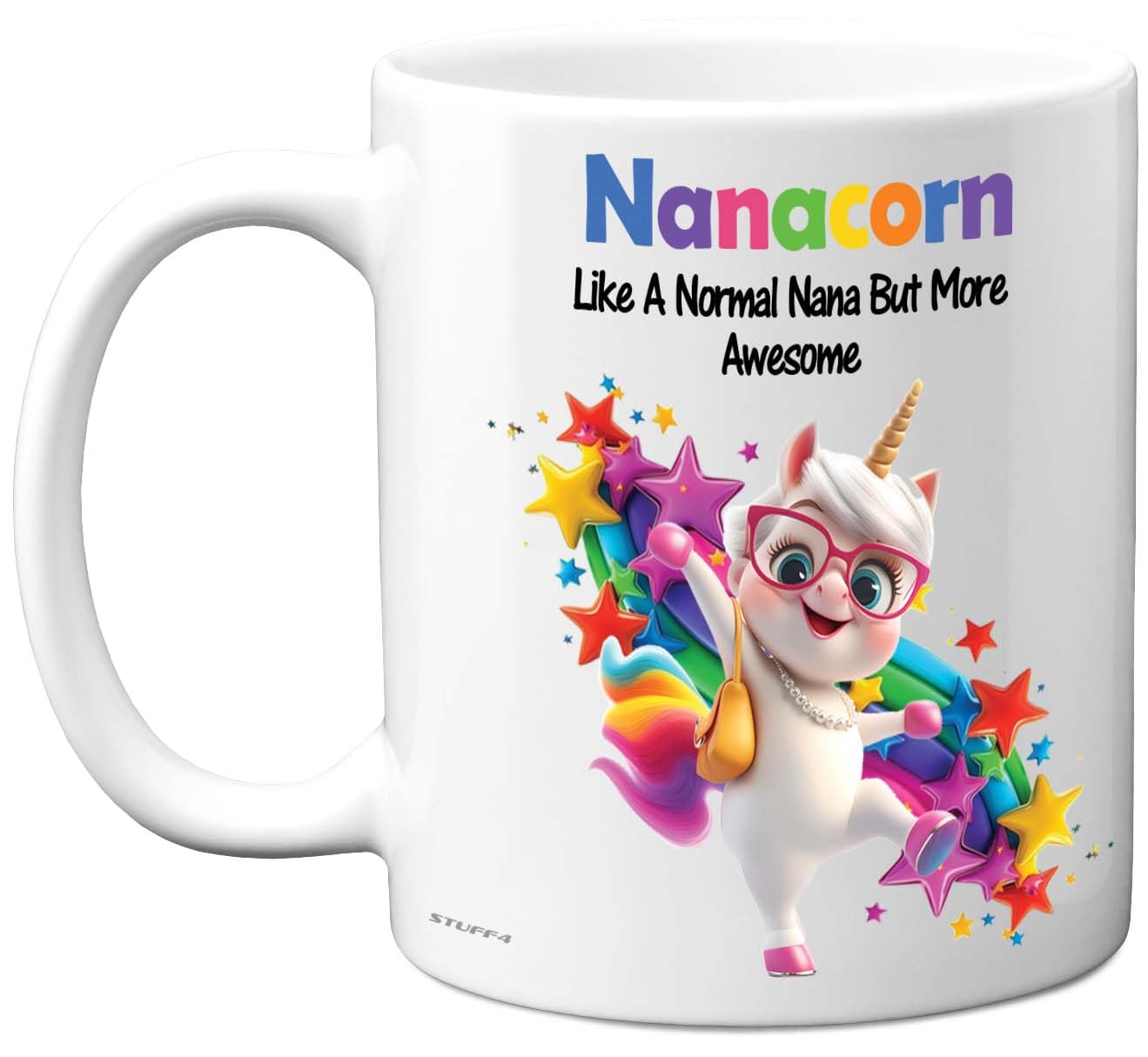 Stuff4 Nana Gifts - Nanacorn Mug - Happy Birthday Gifts for Nana from Grandson Granddaughter, Unicorn Mother's Day Presents, 11oz Ceramic Dishwasher Safe Premium Mugs