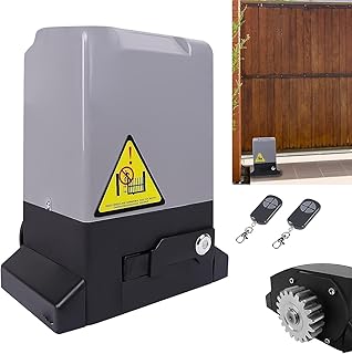 Automatic Gate Opener with 2 Remote Controls/Sensor, Electric Rolling Driveway Slide Gate Motor, Sliding Gate Opener Kit for Slide Gates,550W-1200Kg