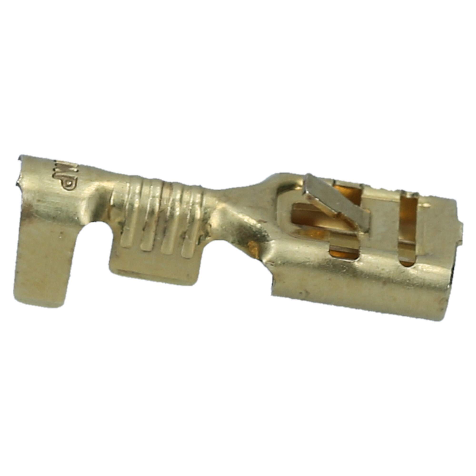 100 Stück Cembre Flachsteckhülse unisoliert mit Rastnase 6,3 0,8/1-2,5mm² I Industriequalität vom deutschen Händler | Industriequalität BN-FAR608 - Spade Terminal Kabelschuh für Elektroinstallation, Kabelreparatur und Werkstatt-Projekte