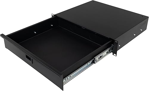 Vista 35 de Gator Rackworks GRW-DRWSH3 - Cajón de montaje en rack de 3U con cerradura, 10 pulgadas de profundidad