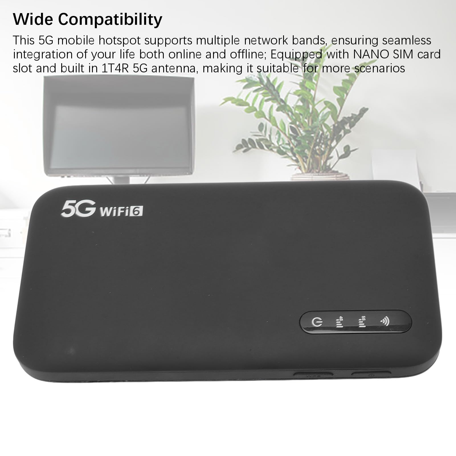 Hotspot WiFi Portable 4G/5G - Routeur Avec Slot SIM - Jusqu'à 10 Appareils - Batterie 2100mAh - 300 Mbps