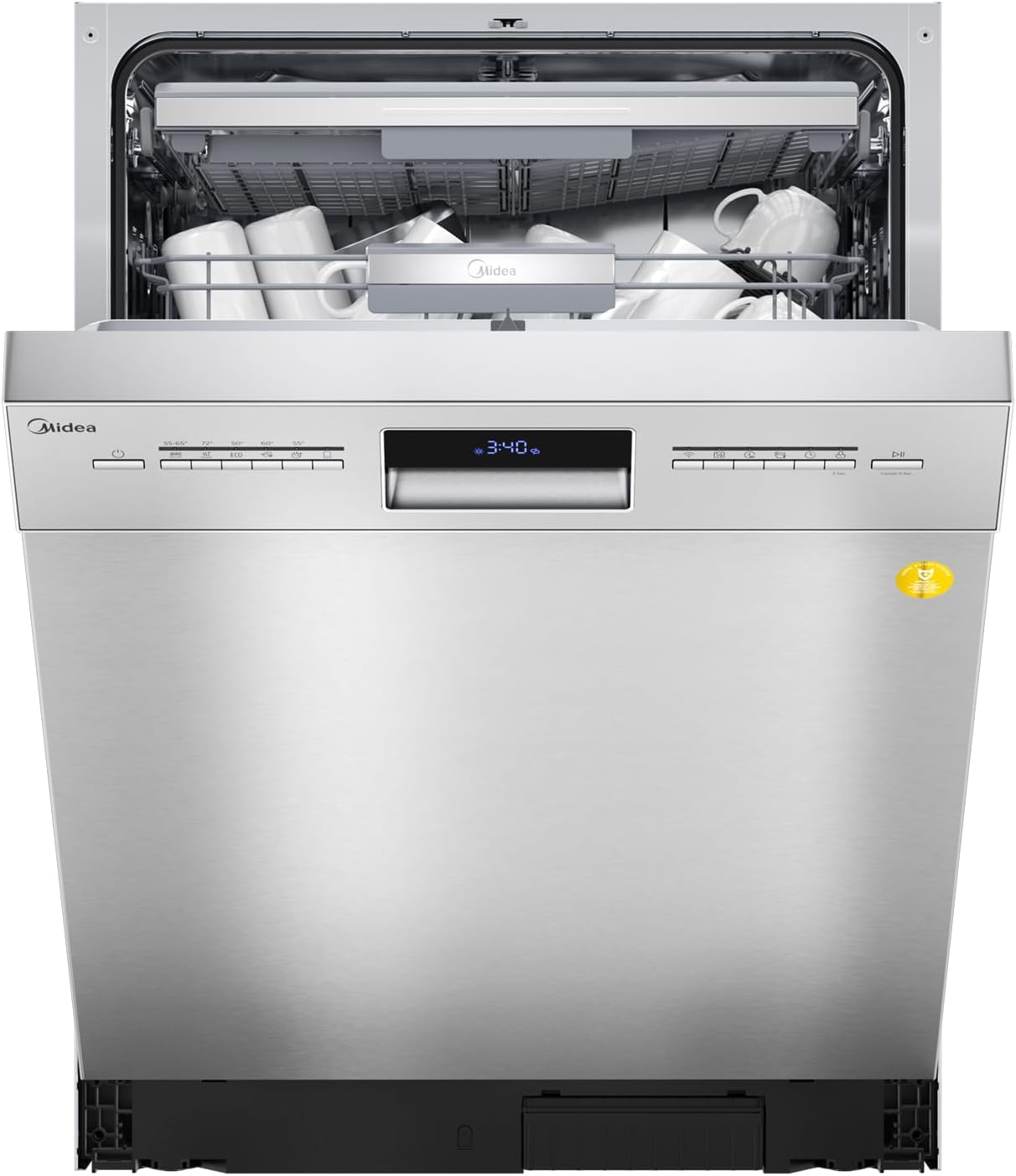 Midea SF 3.60NW Geschirrspüler - 60cm Freistehend Mit WLAN, 12 Maßgedecke, 49 DB