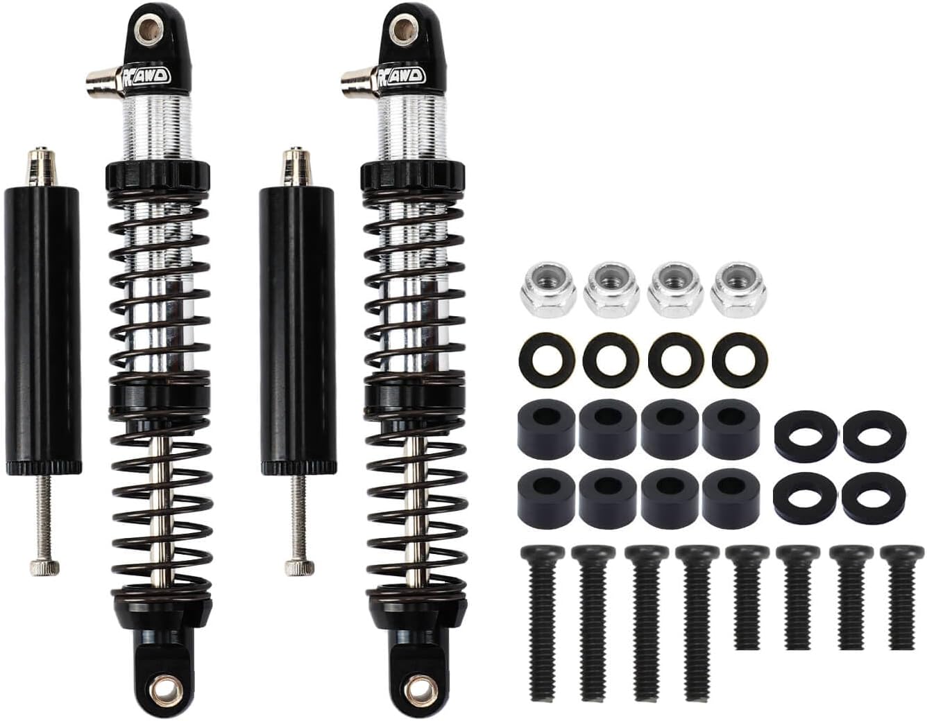 RCAWD Alum SCX10 Negative Pressure RC Shocks for 1/10 Axial SCX10 II III Front Rear