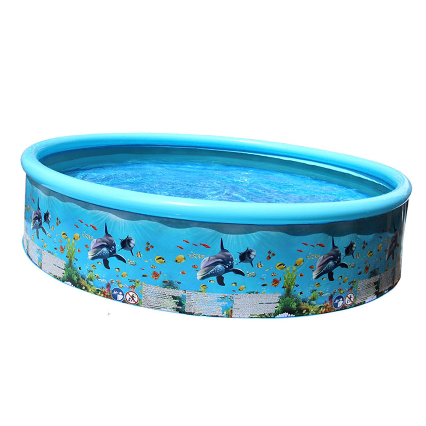 Piscine rigide ronde pour enfant en PVC robuste bleu marin avec son tuyau de jeu