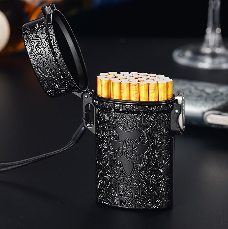 cigarette case smell proof Amazon.com: Holder Case Smell Proof, Waterproof Airtight Container, Retro  Metal Waterproof Cigarette Case for 100mm King Size Multipurpose Pocket Box  Container for Outdoor -Black : Health & Household