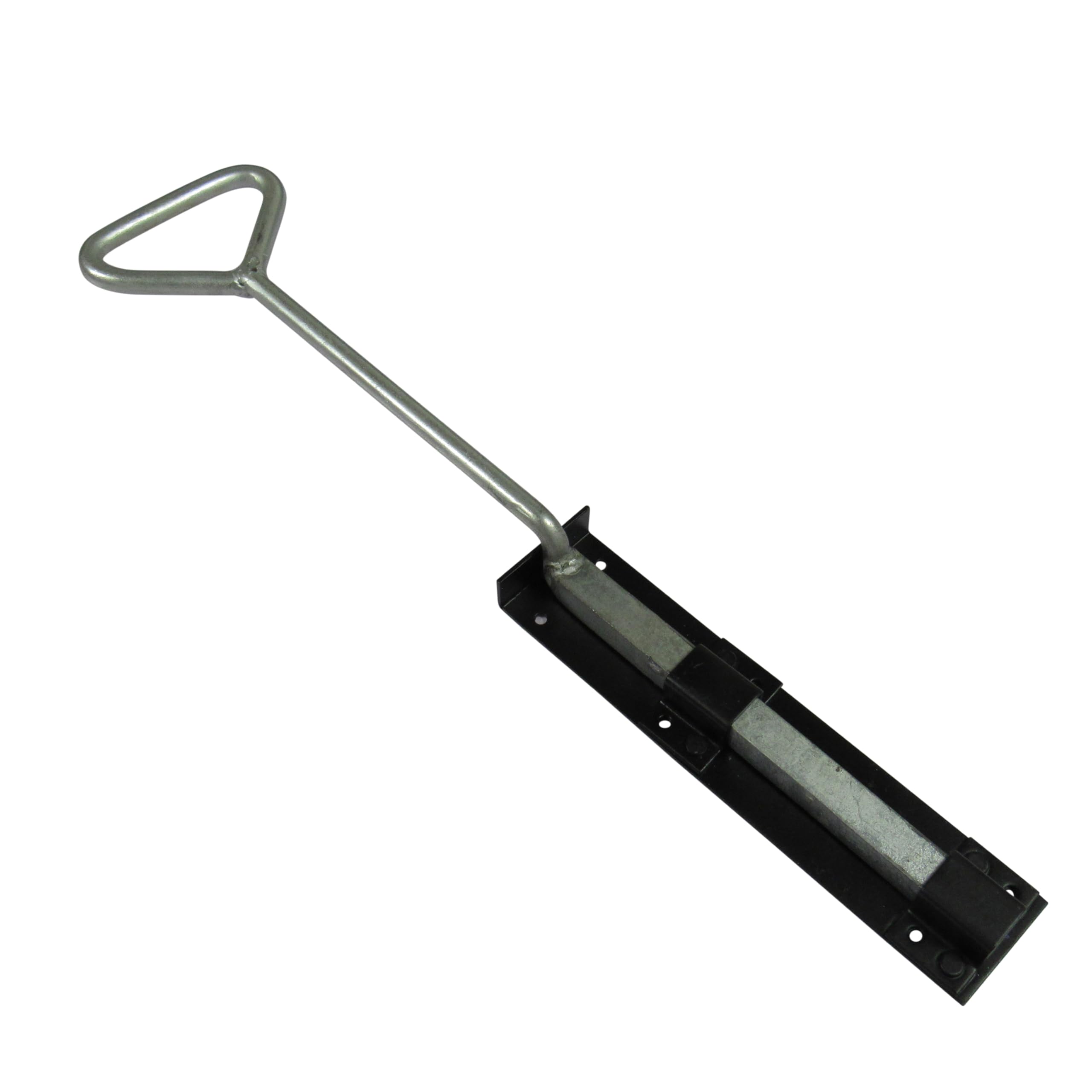 Bow Handle Drop Down Bolt 12" 18" 24" (Galvanized Black Heavy Duty Garage Door) (Black, 18")