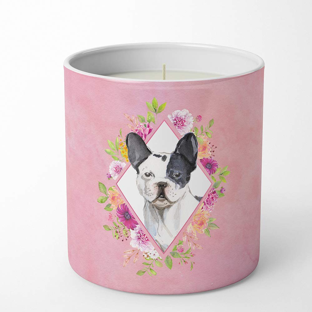 Pot de soja fleurs roses Caroline's Treasures 10 oz pour une ambiance cocooning au salon