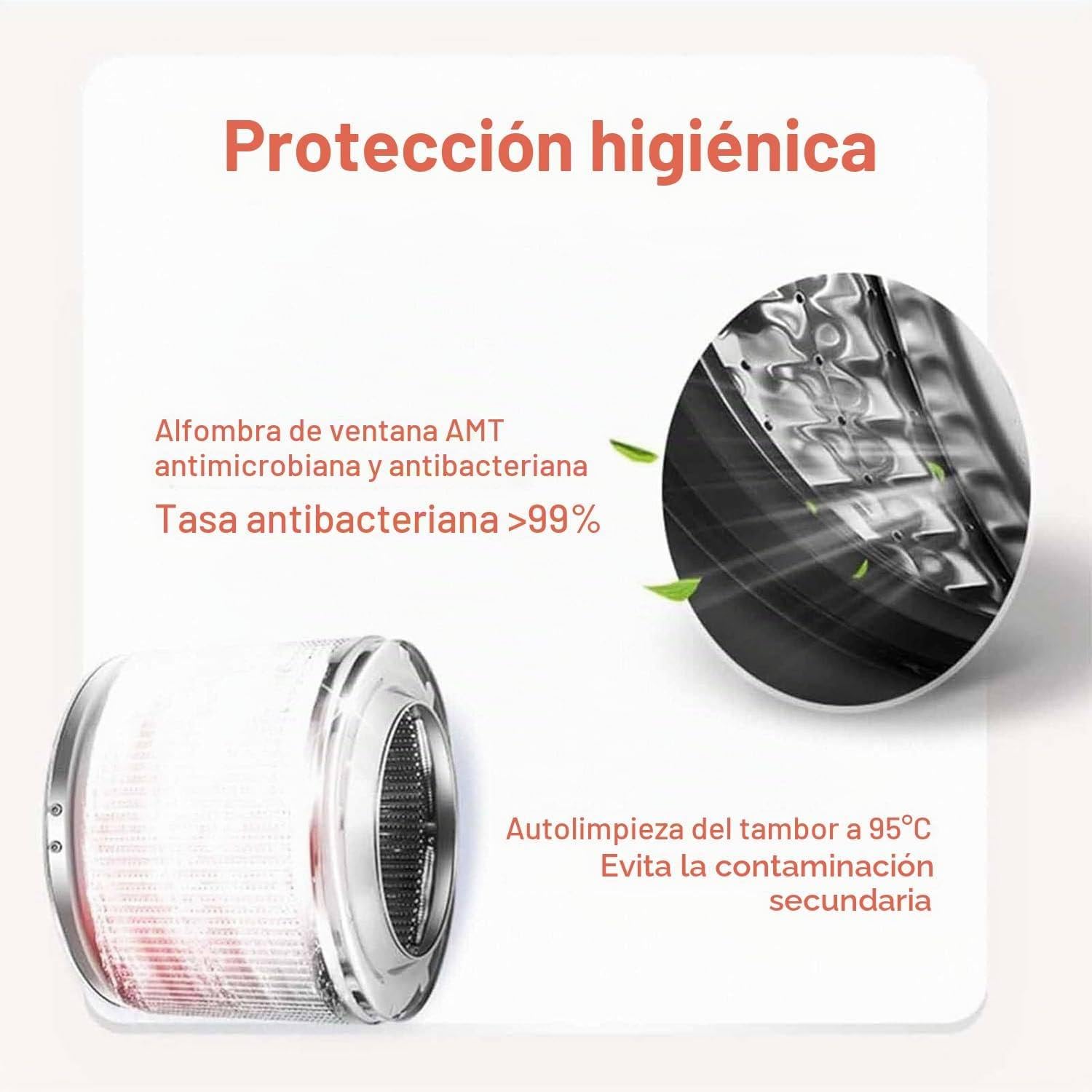 Lavadora Completamente Automática 3kg de Pared,Carga Frontal Compacta