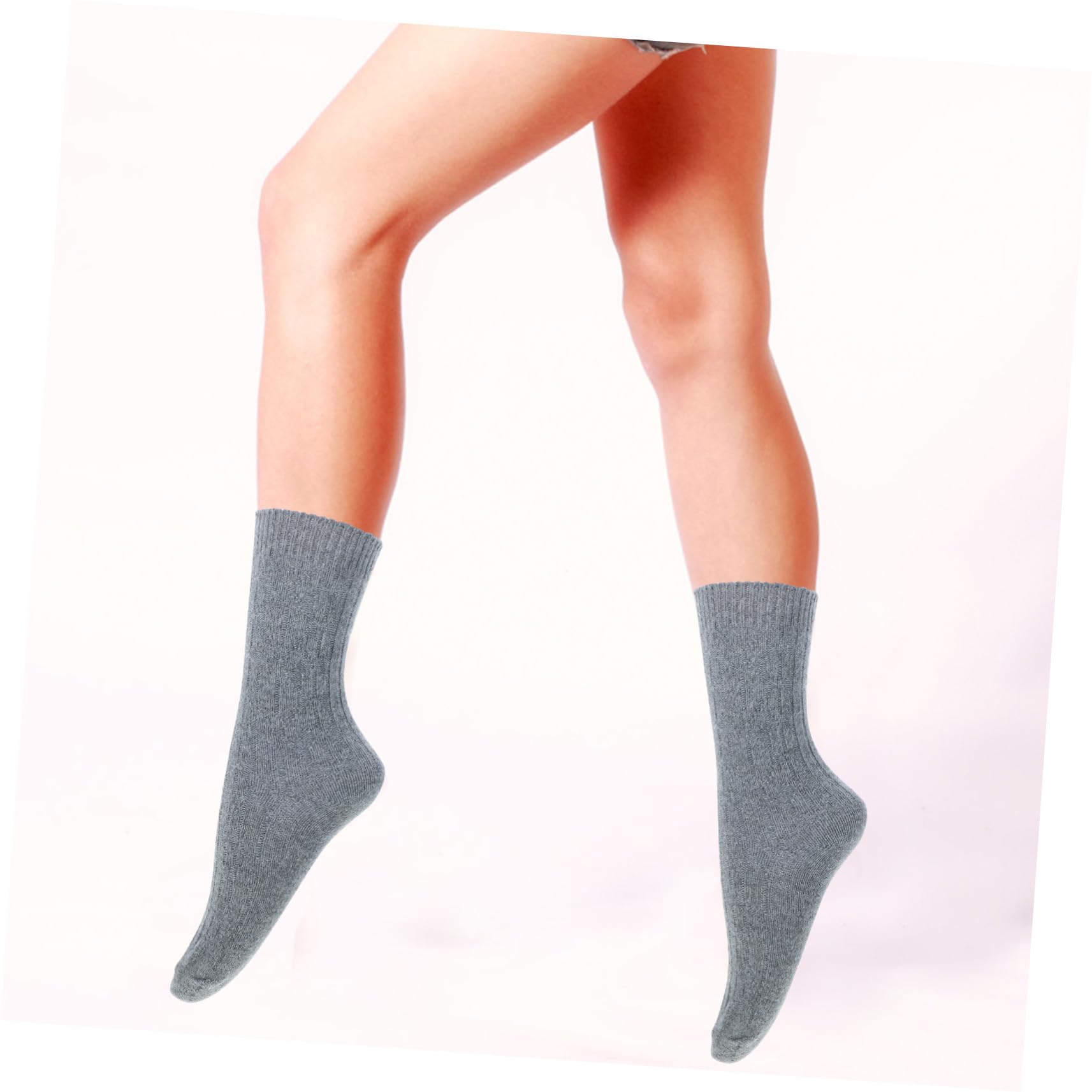 FRCOLOR 5 Pares Calcetines de Algodón para Mujer Cortos Cálidos y Cómodos para Running y Diario Invierno