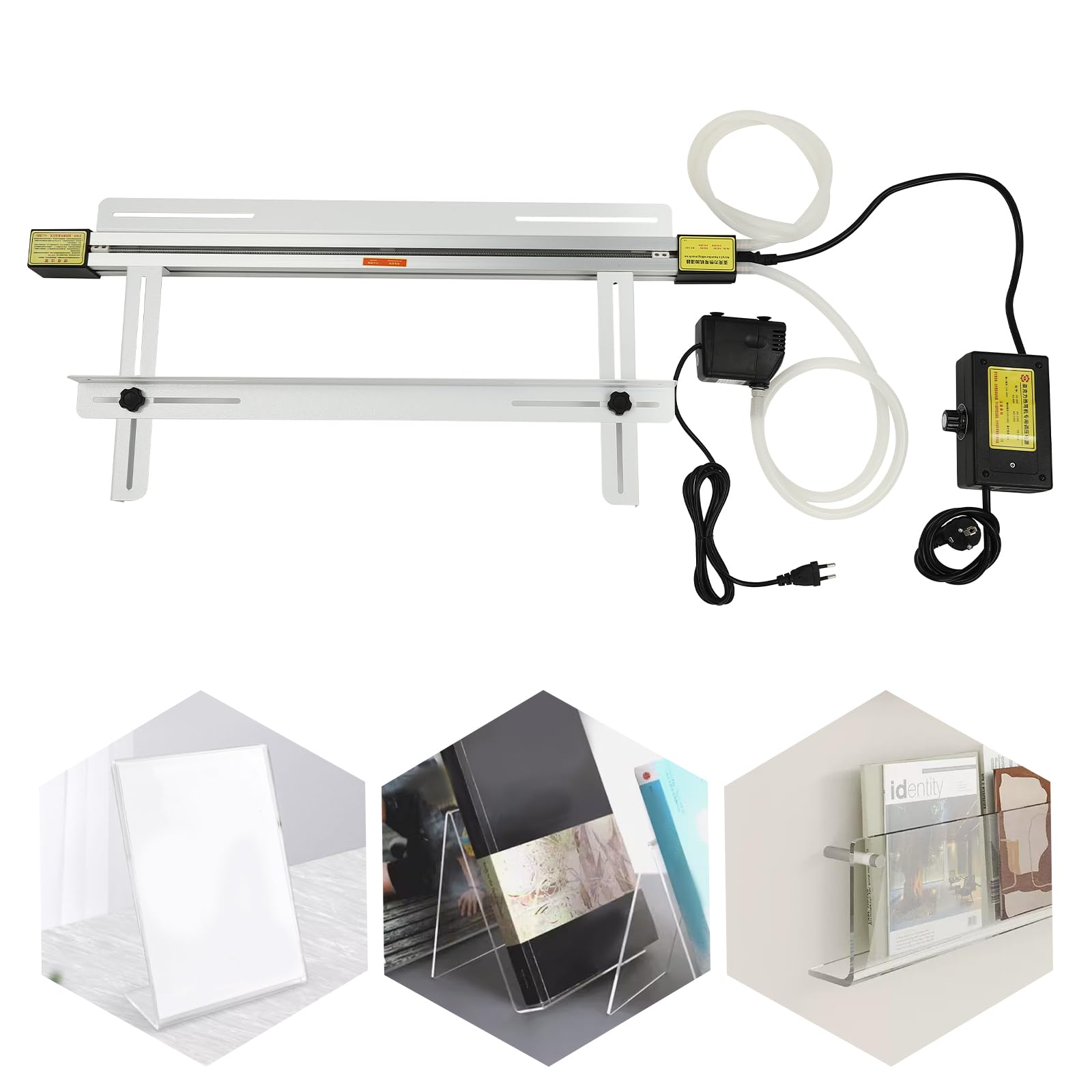 Dobladora de acrílico caliente 60 cm + soporte, caja de luz publicitaria, máquina dobladora, aleación de aluminio, potencia de 1000 W, enchufe UE