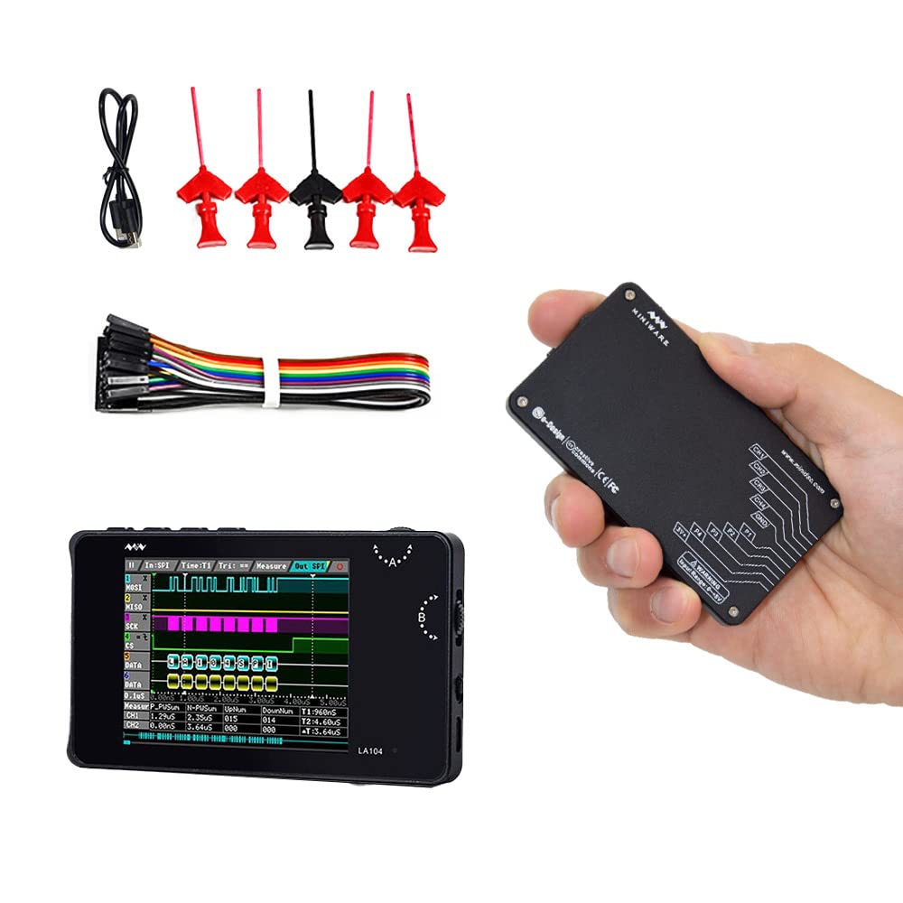 MINIWARE Pocket Logic Analyzer LA104, Portable Mini Size Handheld